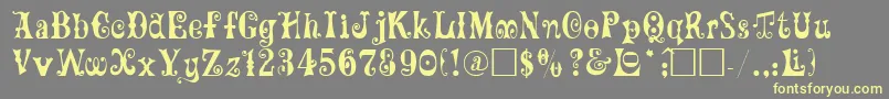 Maxcircu Font – Yellow Fonts on Gray Background