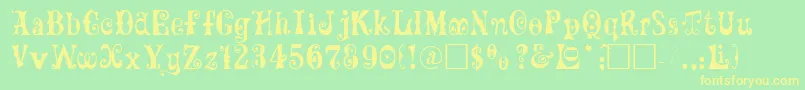 Maxcircu Font – Yellow Fonts on Green Background