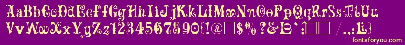 Maxcircu Font – Yellow Fonts on Purple Background