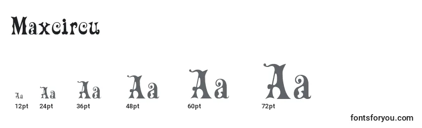 Maxcircu Font Sizes