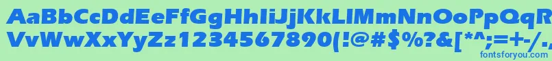 ErasUltraItc Font – Blue Fonts on Green Background