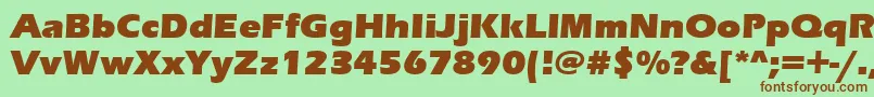 Шрифт ErasUltraItc – коричневые шрифты на зелёном фоне