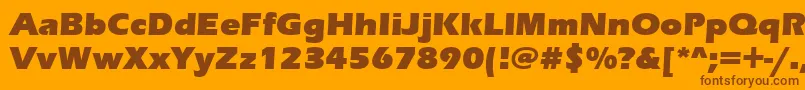 ErasUltraItc Font – Brown Fonts on Orange Background