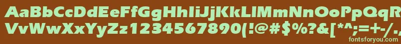 ErasUltraItc Font – Green Fonts on Brown Background