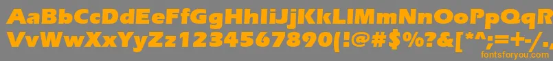 Weitere Informationen zur ErasUltraItc-Schriftart ErasUltraItc-Schriftart – Orangefarbene Schriften auf grauem Hintergrund