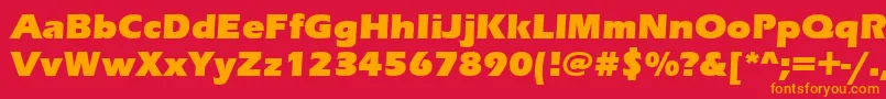 ErasUltraItc Font – Orange Fonts on Red Background