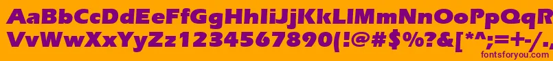 ErasUltraItc Font – Purple Fonts on Orange Background