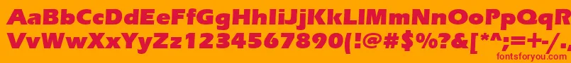 ErasUltraItc Font – Red Fonts on Orange Background