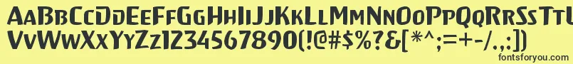 HayateRegular Font – Black Fonts on Yellow Background