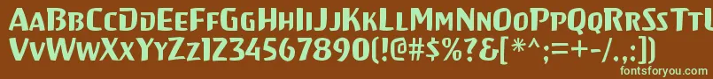 HayateRegular Font – Green Fonts on Brown Background