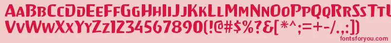 HayateRegular Font – Red Fonts on Pink Background