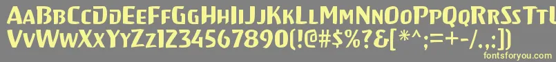 HayateRegular Font – Yellow Fonts on Gray Background