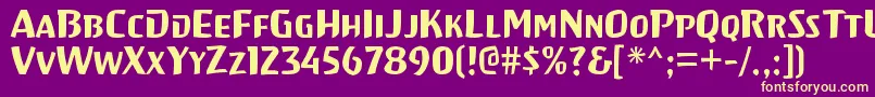 HayateRegular Font – Yellow Fonts on Purple Background