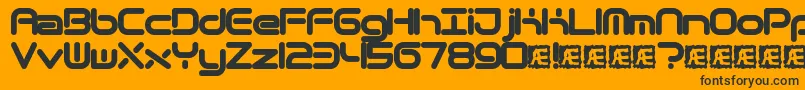 QuantumRoundBrk Font – Black Fonts on Orange Background