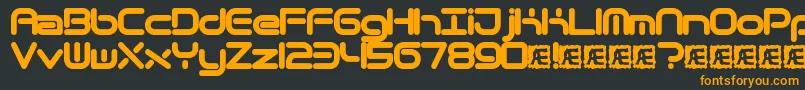 QuantumRoundBrk Font – Orange Fonts on Black Background