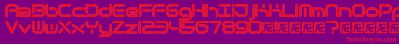 QuantumRoundBrk Font – Red Fonts on Purple Background