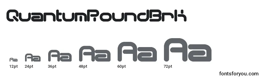 Размеры шрифта QuantumRoundBrk