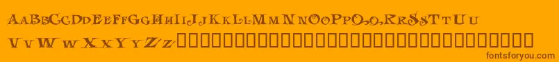 LhfJami Font – Brown Fonts on Orange Background