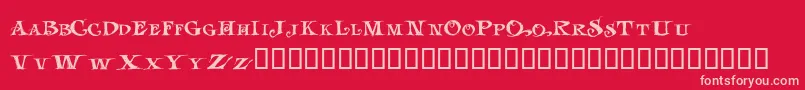 LhfJami Font – Pink Fonts on Red Background