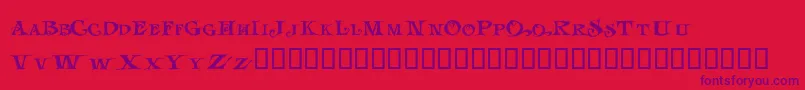LhfJami Font – Purple Fonts on Red Background