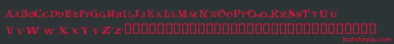 LhfJami Font – Red Fonts on Black Background