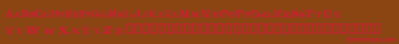 LhfJami Font – Red Fonts on Brown Background