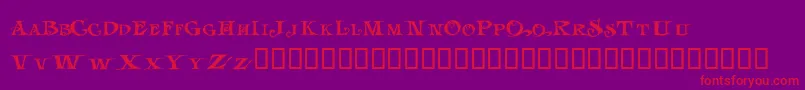 LhfJami Font – Red Fonts on Purple Background