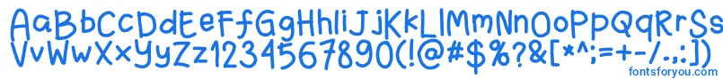 Шрифт Fanandiaade – синие шрифты