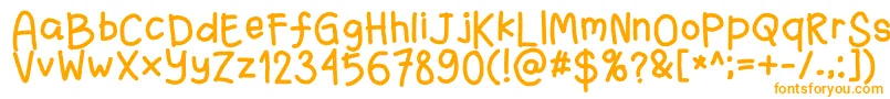 Fanandiaade Font – Orange Fonts on White Background