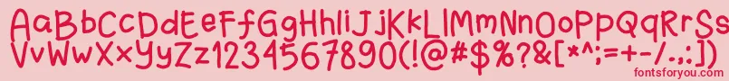 Fanandiaade Font – Red Fonts on Pink Background