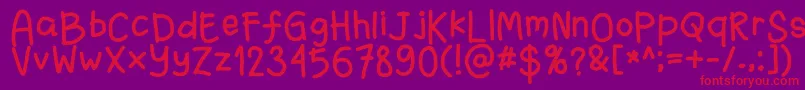 Fanandiaade Font – Red Fonts on Purple Background