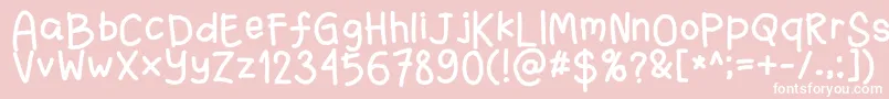 Fanandiaade Font – White Fonts on Pink Background