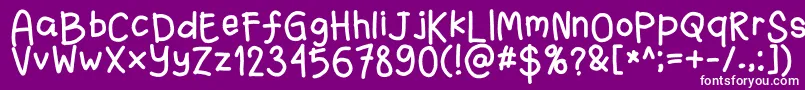 Fanandiaade Font – White Fonts on Purple Background