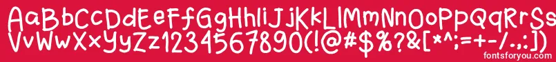 Fanandiaade Font – White Fonts on Red Background