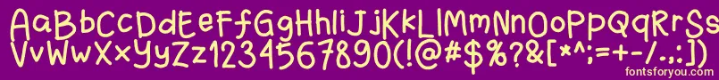 Fanandiaade Font – Yellow Fonts on Purple Background