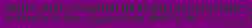 LinotypeCentennial95BlackOldstyleFigures Font – Black Fonts on Purple Background