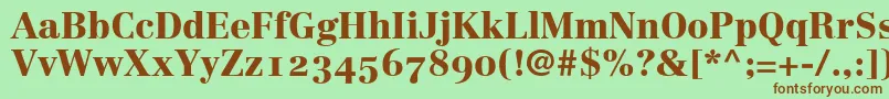 LinotypeCentennial95BlackOldstyleFigures Font – Brown Fonts on Green Background