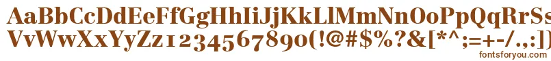 LinotypeCentennial95BlackOldstyleFigures Font – Brown Fonts on White Background