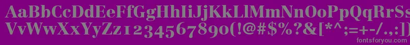 Więcej informacji o czcionce LinotypeCentennial95BlackOldstyleFigures Czcionka LinotypeCentennial95BlackOldstyleFigures – szare czcionki na fioletowym tle