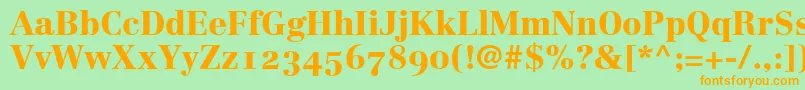 LinotypeCentennial95BlackOldstyleFigures Font – Orange Fonts on Green Background