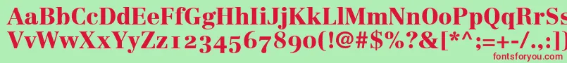 LinotypeCentennial95BlackOldstyleFigures Font – Red Fonts on Green Background
