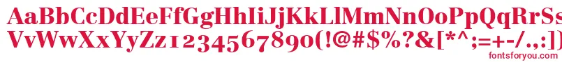 LinotypeCentennial95BlackOldstyleFigures Font – Red Fonts on White Background