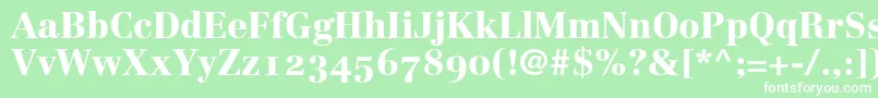 LinotypeCentennial95BlackOldstyleFigures Font – White Fonts on Green Background