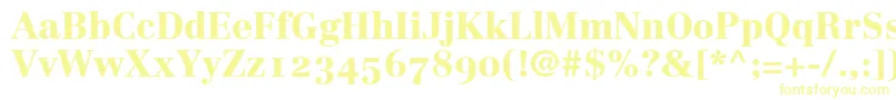 LinotypeCentennial95BlackOldstyleFigures Font – Yellow Fonts on White Background