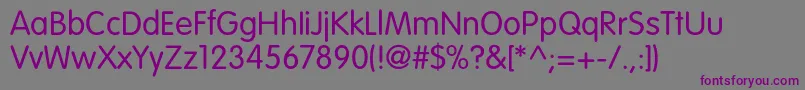Шрифт Sansroundedlightc – фиолетовые шрифты на сером фоне