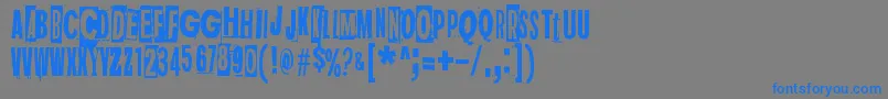 フォントDarkMonday – 灰色の背景に青い文字