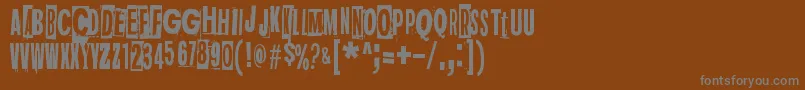 フォントDarkMonday – 茶色の背景に灰色の文字