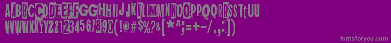 フォントDarkMonday – 紫の背景に灰色の文字