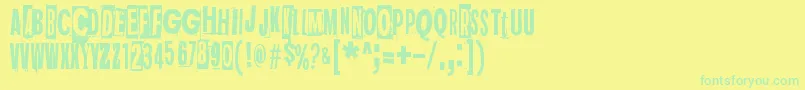 Подробнее о шрифте DarkMonday Шрифт DarkMonday – зелёные шрифты на жёлтом фоне