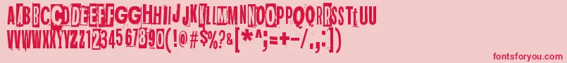 DarkMonday Font – Red Fonts on Pink Background